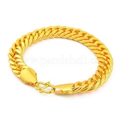 Brass Cuban Link Chain Bracelets&nbsp;BJEW-G710-01G