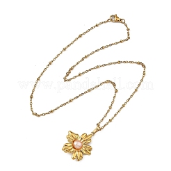 304 Stainless Steel & Natural Pearl Pendant Necklaces&nbsp;NJEW-JN06379
