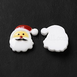 クリスマス オペーク レジン カボション  サンタクロース  ホワイト  18.5x19x5.5mm&nbsp;RESI-K019-21