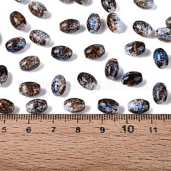 ガラスシードビーズ  オーバル  ツートン  シエナ  9~9.5x6~6.5mm  穴：1.3~1.5mm  約1058個/ポンド&nbsp;SEED-T009-02N
