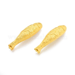 合金ビーズ  魚  マットゴールドカラー  41x10.5x7.5mm  穴：1.8mm&nbsp;FIND-A017-03MG