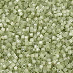 MIYUKIデリカビーズ  シリンダー  日本製シードビーズ  11/0  （db1815)淡いライムシルクサテン染め  1.3x1.6mm  穴：0.8mm  約2000個/10g&nbsp;X-SEED-J020-DB1815