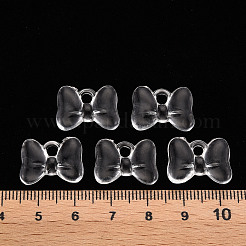 透明なアクリルパーツ  蝶結び  透明  13.5x18x5.5mm  穴：2.5mm  約175個/140g&nbsp;LS-TACR-T024-02BA-205