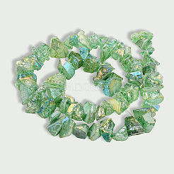 1 Strand Electroplated Natural Quartz Beads Strands&nbsp;G-PA0001-18C