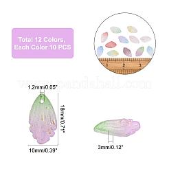 120Pcs 12 Colors Transparent Glass Pendants&nbsp;GLAA-PH0001-39