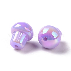 UV Plating Rainbow Iridescent Opaque Acrylic Beads&nbsp;OACR-C010-07