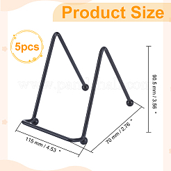 鉄製のカップとソーサーホルダー  排水ラック  ブラック  115x70x90.5mm&nbsp;ODIS-WH0331-40B