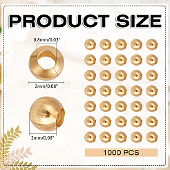 1000Pcs Brass Beads&nbsp;KK-ME0001-73