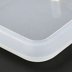 DIYペンダントシリコンモールド  レジン型  粘土工芸の金型ツール  正方形  ホワイト  42x42x7.5mm  穴：3mm&nbsp;DIY-P028-06