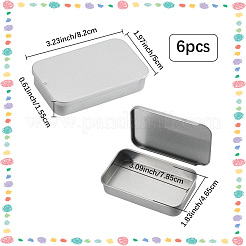 6Pcs Slide Top Tinplate Trinket Storage Boxes&nbsp;CON-SP0001-23F