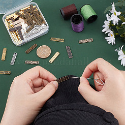 120 個 6 色の合金コネクタチャーム  ワード手作りの長方形  ミックスカラー  25.5x6x1.5mm  穴：1.4mm  20個/カラー&nbsp;FIND-PH0005-61