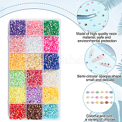 21600Pcs 18 Colors Half Round Opaque Resin Cabochons&nbsp;MRMJ-GO0001-10B
