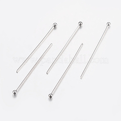 変色しにくい304ステンレススチール製ボールヘッドピン  ステンレス鋼色  28x0.6mm  22ゲージ  ヘッド：2mm&nbsp;X-STAS-K172-30P-05