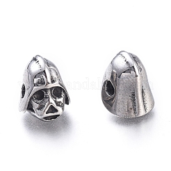 304ステンレススチールビーズ  剣闘士  アンティークシルバー  12x9.5x11mm  穴：2mm&nbsp;STAS-M274-104AS