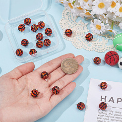 20Pcs Round Polymer Clay Rhinestone Pendants&nbsp;PALLOY-OC00049
