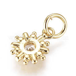 Brass Micro Pave Cubic Zirconia Charms&nbsp;KK-D159-06G