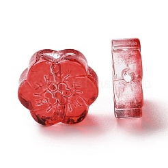Transparent Spray Painted Glass Beads&nbsp;X-GLAA-I050-02