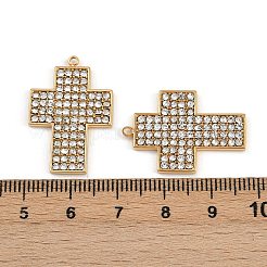 304 Stainless Steel Rhinestone Pendants&nbsp;STAS-P410-18G