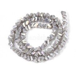 Electroplate Opaque Glass Beads Strands&nbsp;GLAA-N022-4mm-21