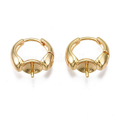 Brass Hoop Earring Findings&nbsp;X-KK-N233-139