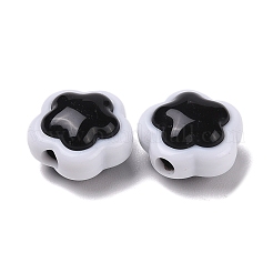ツートンカラーのアクリルビーズ  スター  ブラック  17x17.5x12mm  穴：3.5mm  277個/ 500g&nbsp;OACR-U003-05