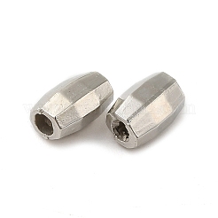 CCBプラスチックビーズ  多面カット  コラム  プラチナ  6x4x3.5mm  穴：1.8mm&nbsp;CCB-H001-05P
