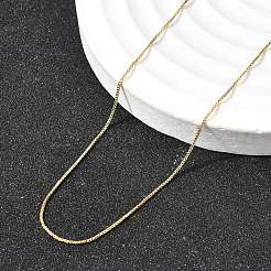 0.6MM Brass Box Chain Necklaces&nbsp;NJEW-G341-01G