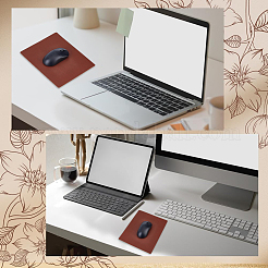 牛革マウスパッド  長方形  サドルブラウン  260x210x1.5mm&nbsp;OFST-WH20001-12D