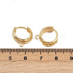 真鍮製フープピアスパーツ  カドミウムフリー＆鉛フリー  ハート  24KGP本金メッキ  15x13.5x7mm  穴：1.4mm  ピン：1mm&nbsp;KK-P310-34G