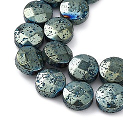 Electroplated Natural Lava Rock Beads Strands&nbsp;G-A256-F01-01G