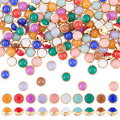 150Pcs 10 Colors 4-Hole Brass Buttons&nbsp;BUTT-FG0001-61