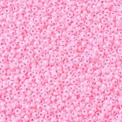 MIYUKIラウンドロカイユビーズ  日本製シードビーズ  11/0  （rr531)不透明カーネーションピンクセイロン  2x1.3mm  穴：0.8mm  約50000個/ポンド&nbsp;SEED-G007-RR0531