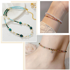 17 Strands 17 Colors Baking Electroplate Glass Beads Strands&nbsp;DGLA-ME0001-17