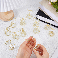 40Pcs Golden Iron Wire Note Holder&nbsp;AJEW-FH0009-17B