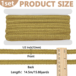 Polyester Curtain Lace Trimmer Ribbon&nbsp;DIY-WH0700-05C