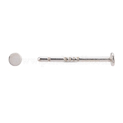 925スターリングシルバー製スタッドピアスパーツ  スタンプ925個付きイヤリングポスト  銀  11.5mm  トレイ：2mm  ピン：0.8mm&nbsp;X-STER-K167-045A-S
