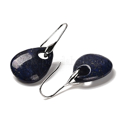 Natural Lapis Lazuli Teardrop Dangle Earrings&nbsp;EJEW-I315-02P-02