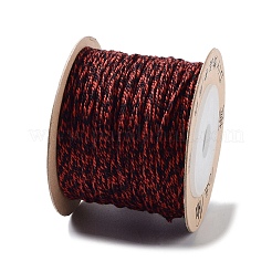 ポリエステルツイストコード  ラウンド  DIYのジュエリーには  ブラック  1mm  約49.21ヤード（45m）/ロール&nbsp;OCOR-G015-01A-13