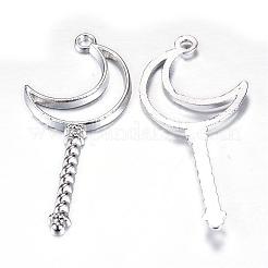 Rack Plating Alloy Open Back Bezel Big Pendants&nbsp;PALLOY-T005-04P-FF
