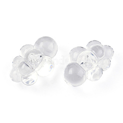 透明なアクリルビーズ  雲  透明  33x22.5x16.5mm  穴：2.5mm&nbsp;X-TACR-T026-01