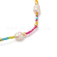 Colorful Miyuki & Imitation Pearl Braided Bead Bracelet Set&nbsp;WC1119