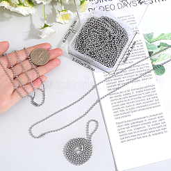 24Pcs 304 Stainless Steel Ball Chain Necklace Making&nbsp;NJEW-BBC0001-10A