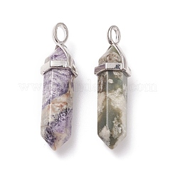 Natural Peace Jade Pointed Pendants&nbsp;G-M378-01P-A14