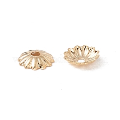 304ステンレススチールビーズキャップ  マルチ花弁  18KGP本金メッキ  6x1mm  穴：1.2mm&nbsp;LS-STAS-P307-03G