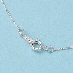 Silver Color Plated Brass Chain Necklaces for Women&nbsp;X-NJEW-D077-S