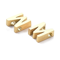 イオンプレーティング（IP）304ステンレススチールチャーム  アルファベット  ゴールドカラー  文字.m  8x7x3mm  穴：1.8mm&nbsp;STAS-K216-41M-G