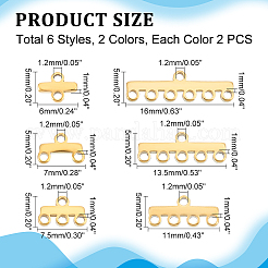 24Pcs 12 Styles 304 Stainless Steel Chandelier Component Links&nbsp;STAS-UN0042-02