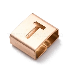 Ion Plating(IP) 304 Stainless Steel Square Slide Charms&nbsp;STAS-L132-02T-RG