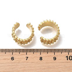 真鍮製の耳カフのパーツ  カドミウムフリー＆鉛フリー  ラックめっき  長持ちメッキ  18KGP本金メッキ  トレイ：2.5mm  16.5x8.5mm&nbsp;KK-D431-044G