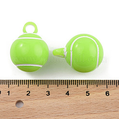 オペークアクリルパーツ  テニス  カン付き  ミックスカラー  25.5x19.5mm  穴：4mm&nbsp;OACR-P028-01